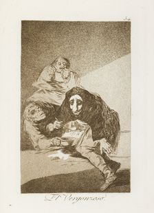 El Vergonzoso.; Los Caprichos, pl.54, 1799. Creator: Francisco Goya