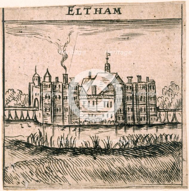 Eltham Palace, London, c1653. Artist: Peter Stent.