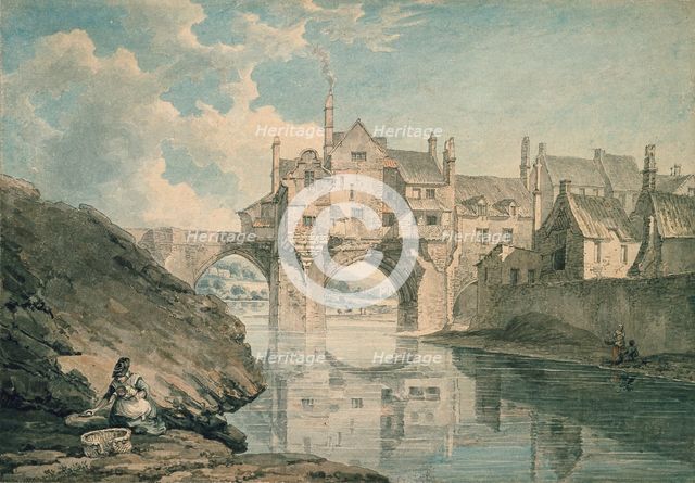 Elvet Bridge, Durham, 1781. Artist: Thomas Hearne.