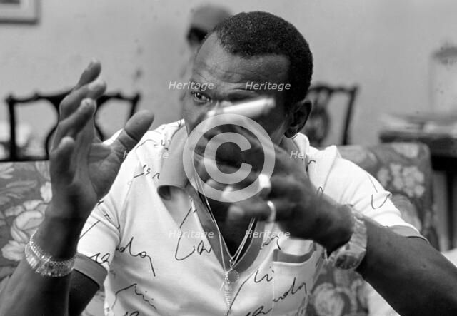 Elvin Jones, London, 1977.   Artist: Brian O'Connor.