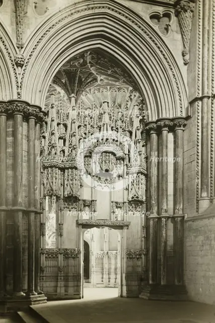 Ely Cathedral: Bishop Alcock's Chapel from Reho-Choir, 1891. Creator: Frederick Henry Evans.
