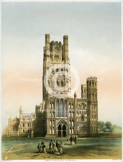 Ely Cathedral, Cambridgeshire, c1870.  Artist: WL Walton