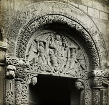 Ely Cathedral: Carving Over Prior's Door, 1891. Creator: Frederick Henry Evans