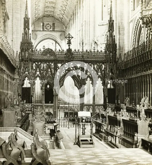 Ely Cathedral: Choir to West, 1891. Creator: Frederick Henry Evans.