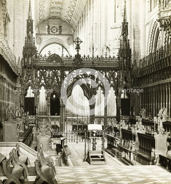 Ely Cathedral: Choir to West, 1891. Creator: Frederick Henry Evans.