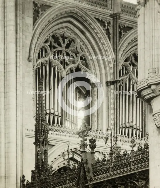 Ely Cathedral: Choir Triforium, North Side, c. 1891. Creator: Frederick Henry Evans.