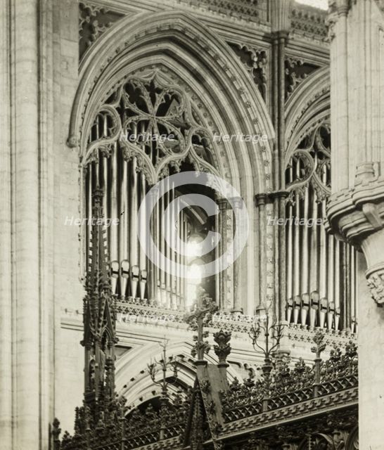 Ely Cathedral: Choir Triforium, North Side, c. 1891. Creator: Frederick Henry Evans.