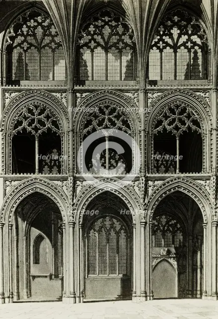 Ely Cathedral: Choir from an Engraving, c. 1891. Creator: Frederick Henry Evans.
