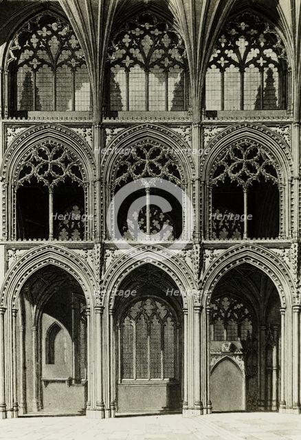 Ely Cathedral: Choir from an Engraving, c. 1891. Creator: Frederick Henry Evans.