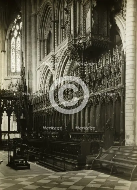 Ely Cathedral: Choir Stalls, 1891. Creator: Frederick Henry Evans.