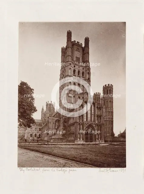 Ely Cathedral From Bishop’s Green (image 2 of 2), Printed 1891. Creator: Frederick Henry Evans.