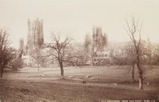 Ely Cathedral from the Park, between 1870 and 1880. Creator: James Valentine