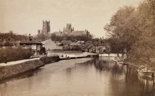 Ely Cathedral from the Railway, between 1870 and 1880. Creator: George Washington Wilson