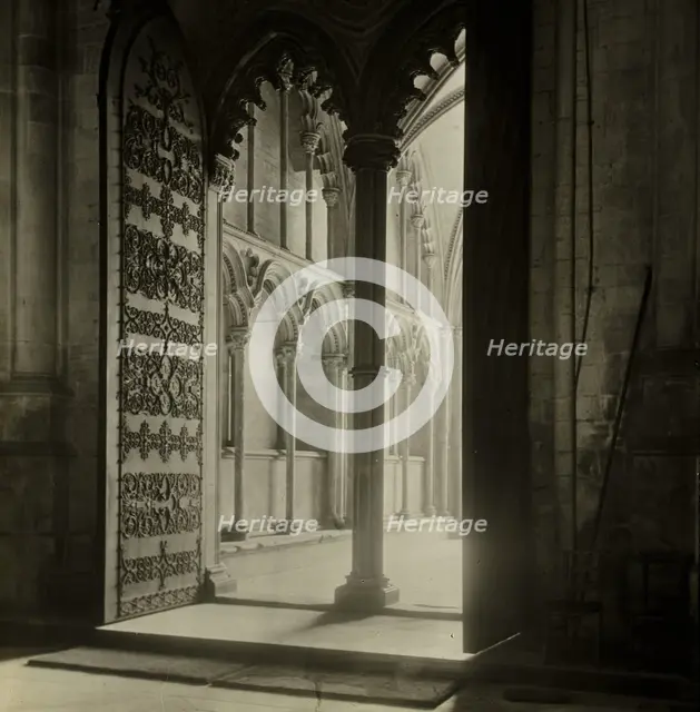 Ely Cathedral: Galilee Porch from Nave, c. 1891. Creator: Frederick Henry Evans.
