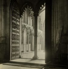 Ely Cathedral: Galilee Porch from Nave, c. 1891. Creator: Frederick Henry Evans