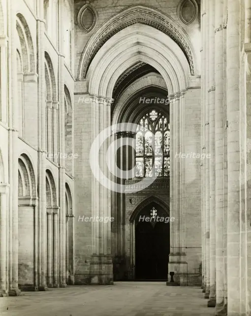 Ely Cathedral: Nave, Arches at West End, 1891. Creator: Frederick Henry Evans.