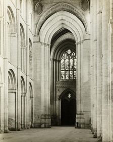 Ely Cathedral: Nave, Arches at West End, 1891. Creator: Frederick Henry Evans