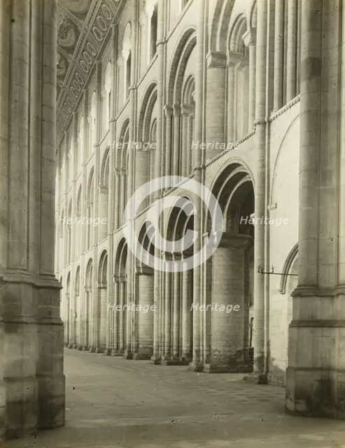 Ely Cathedral: Nave from under West Tower, c. 1891. Creator: Frederick Henry Evans.
