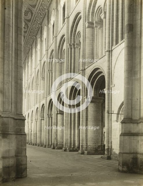 Ely Cathedral: Nave from under West Tower, c. 1891. Creator: Frederick Henry Evans.
