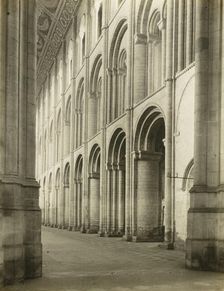 Ely Cathedral: Nave from under West Tower, c. 1891. Creator: Frederick Henry Evans