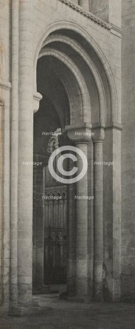 Ely Cathedral, Nave, Southwest Corner, c. 1899. Creator: Frederick H. Evans (British, 1853-1943).