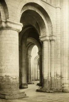 Ely Cathedral: North Transept into North Aisle, c. 1891. Creator: Frederick Henry Evans