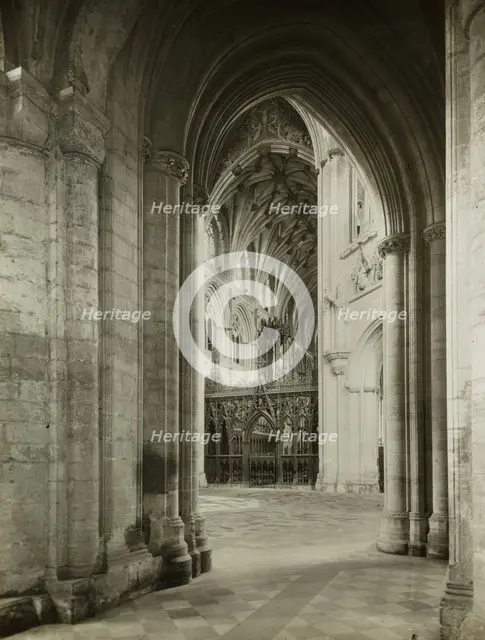 Ely Cathedral: Octagon from South Aisle, c. 1891. Creator: Frederick Henry Evans.