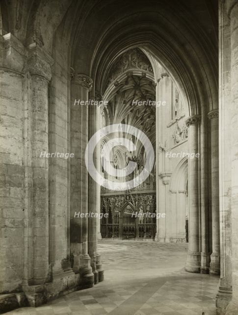 Ely Cathedral: Octagon from South Aisle, c. 1891. Creator: Frederick Henry Evans.
