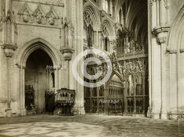 Ely Cathedral: Octagon into Choir, c. 1891. Creator: Frederick Henry Evans.