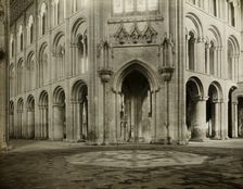 Ely Cathedral: Octagon into Nave and North Transept, c. 1891. Creator: Frederick Henry Evans