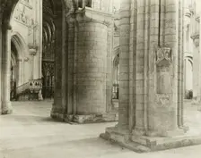 Ely Cathedral: Octagon to Choir from North Nave Aisle, c. 1891. Creator: Frederick Henry Evans