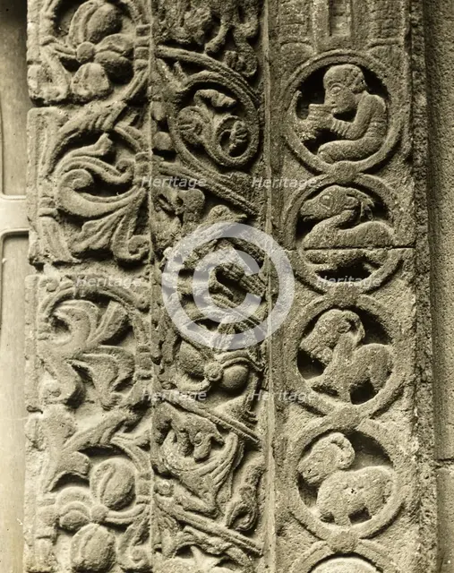 Ely Cathedral: Prior's Door, Side Details, c. 1891. Creator: Frederick Henry Evans.