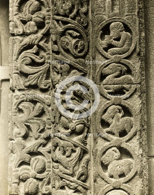 Ely Cathedral: Prior's Door, Side Details, c. 1891. Creator: Frederick Henry Evans.