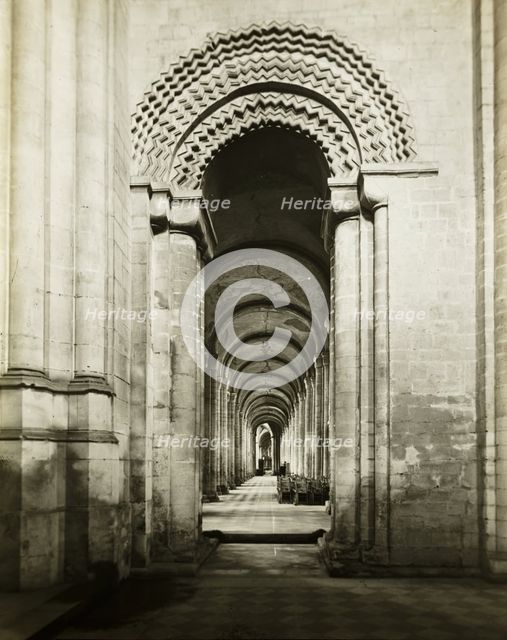 Ely Cathedral: South Aisle to East, from Southwest Transept, 1891. Creator: Frederick Henry Evans.