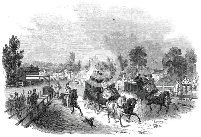 Ely, from the railway station, 1845. Creator: Ebenezer Landells.