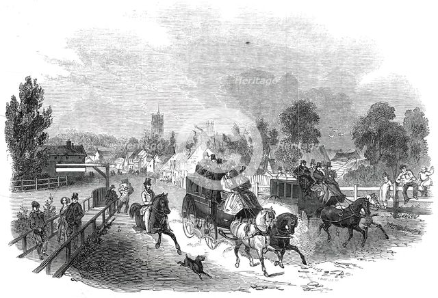 Ely, from the railway station, 1845. Creator: Ebenezer Landells.
