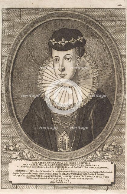 Elzbieta Radziwill (Sieniawski). From: Icones Familiae Ducalis Radivilianae, 1758.