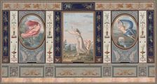 Elaborate Wall Decoration with Endymion and Hebe, c. 1800. Creator: Tommaso Bigatti