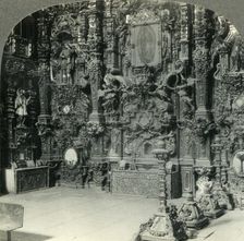 Elaborately Carved Altar of Guadalupe, Church of Tpozotlan, State of Mexico, Mex. c1930s. Creator: Unknown