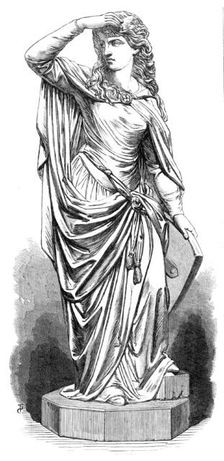 "Elaine", by T. S. Westmacott, in the exhibition of the Royal Academy, 1868. Creator: Unknown