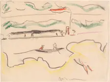 Elbe Landscape Near Dresden, 1909. Creator: Ernst Kirchner
