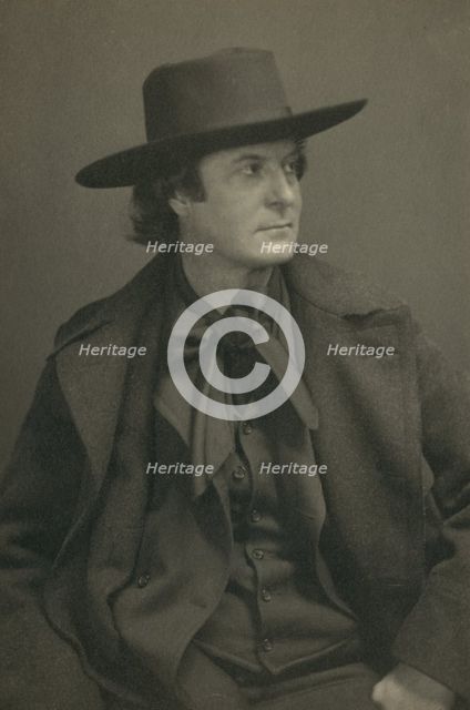 Elbert Hubbard, half-length portrait, facing right, c1900. Creator: Zaida Ben-Yusuf.