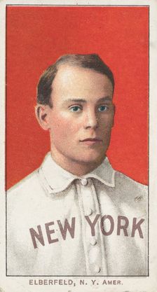 Elberfeld, New York, American League, from the White Border series (T206) for the Ameri..., 1909-11. Creator: American Tobacco Company