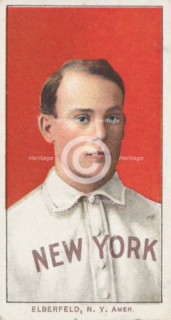 Elberfeld, New York, American League, from the White Border series (T206) for the Ameri..., 1909-11. Creator: American Tobacco Company.