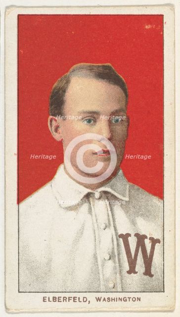 Elberfeld, Washington, American League, from the White Border series (T206) for the Ame..., 1909-11. Creator: American Tobacco Company.