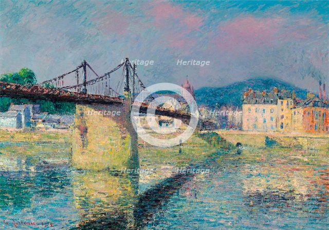 Elbeuf Suspension Bridge, 1912. Creator: Loiseau, Gustave (1865-1935).