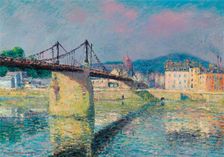 Elbeuf Suspension Bridge, 1912. Creator: Loiseau, Gustave (1865-1935)