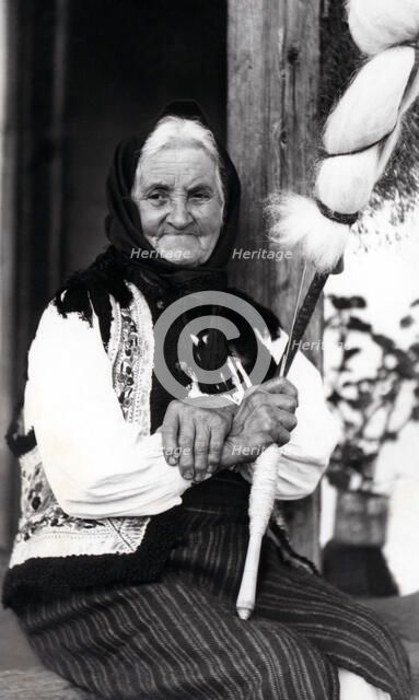 Elderly woman, Bistrita Valley, Moldavia, north-east Romania, c1920-c1945. Artist: Adolph Chevalier