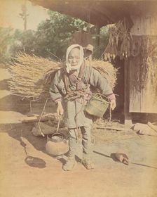 Elderly Japanese Woman Farm Laborer, 1870s-1890s. Creator: Kusakabe Kimbei