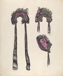 Elderly Lady's Bonnet, c. 1937. Creator: Al Curry